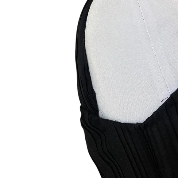 Maje pleated open back sleeveless dress datenight wedding party quietluxury - Picture 7 of 7